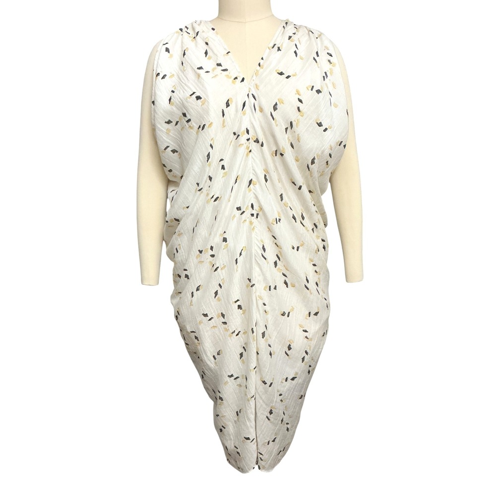 Mirth The Vacation Dress OS Geometric Print Cocoon Caftan Gauzy Handmade Edition